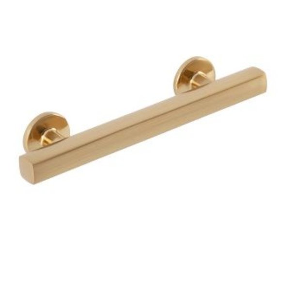 NEW Set of 10 Sumner Street Hardware 10pk Flynn Flatbar Pull in Satin Brass - Picture 1 of 4